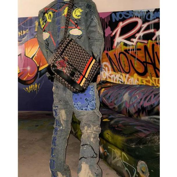 EVAE MOB × BLACK LUX PAINTING DENIM PANTS 刺繍 デニム パンツ Gパン Gパンツ クール ジーンズ ストリート ファッション エバーモブ |  | 05