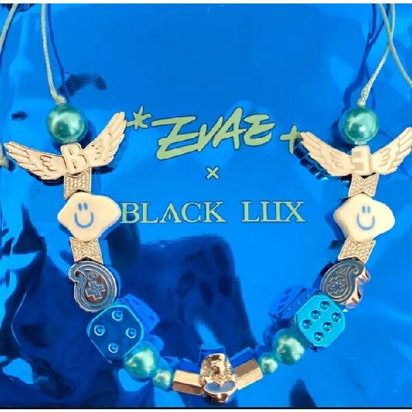 EVAE MOB × SALUTE BLACK LUX Cloud Angel Smiley Necklace エンジェル 