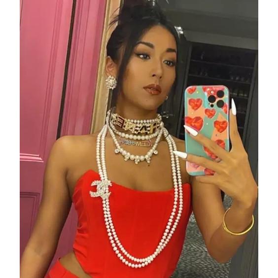 EVAE MOB エバーモブ ネックレス パール ドクロ スカル Pearl Skull