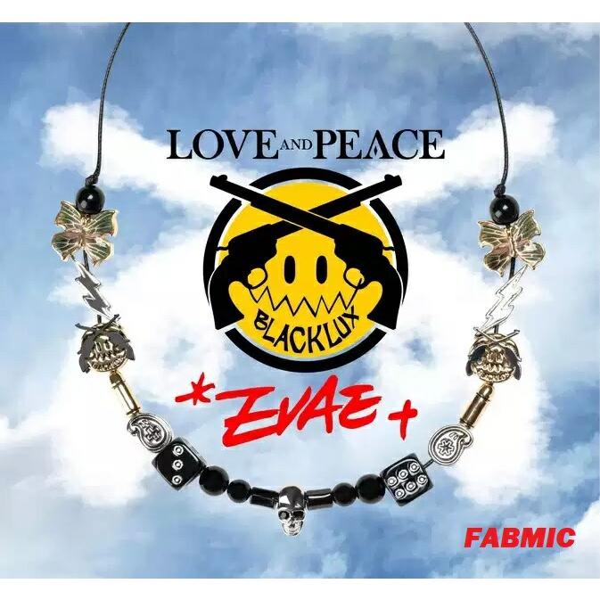 EVAE MOB × BLACK LUX ROARGUNS Skull Smiley Necklace スカル 