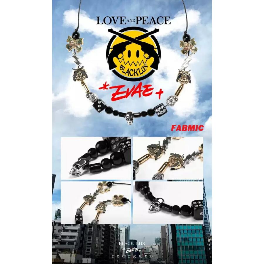 EVAE MOB × BLACK LUX ROARGUNS Skull Smiley Necklace スカル 