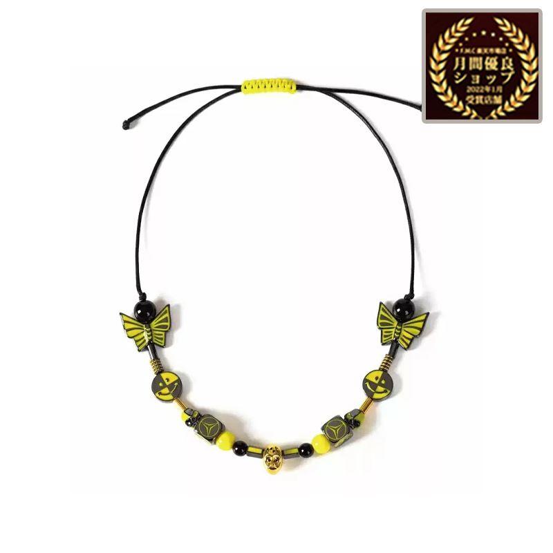最終価格【A$AP ROCKY着用】D.TT.K ロゴ ネックレス EVAE MOB × A$AP ROCKY Testing Color Smiley Necklace エンジェル