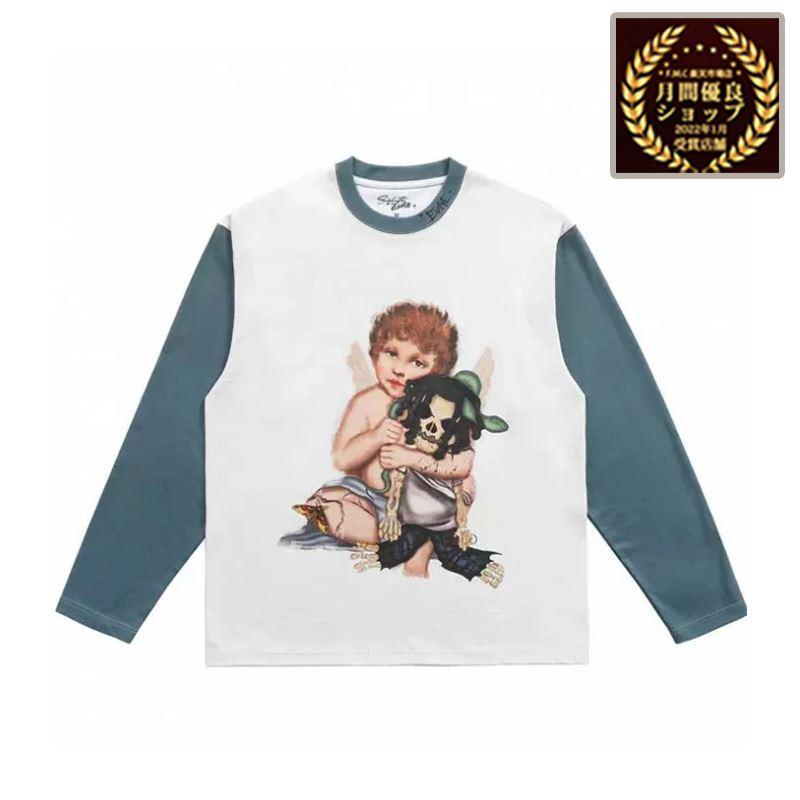 SALUTE サルーテ × EVAE MOB エバーモブ Collaboration 長袖 Tシャツ 