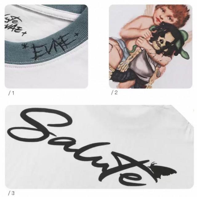SALUTE サルーテ × EVAE MOB エバーモブ Collaboration 長袖 Tシャツ 