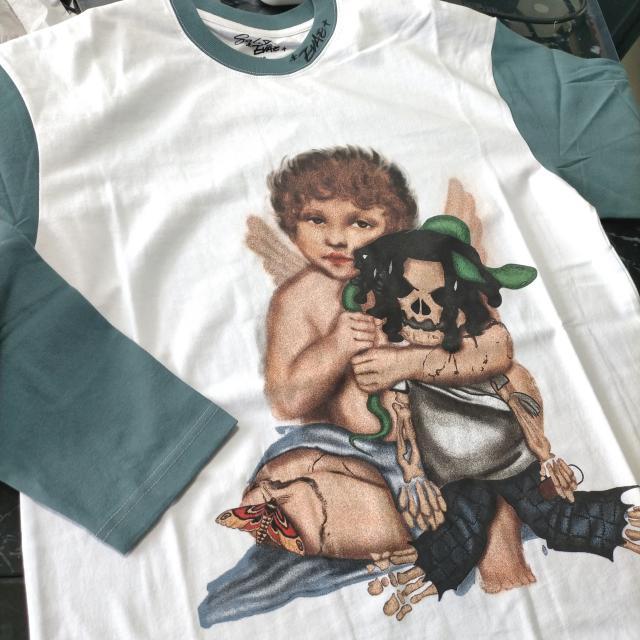 SALUTE サルーテ × EVAE MOB エバーモブ Collaboration 長袖 Tシャツ 