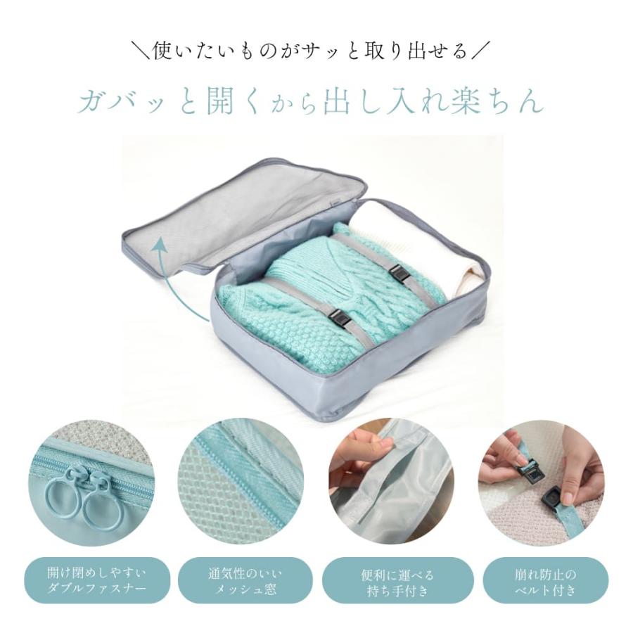❤️トラベルポーチ 衣装ラック 吊り下げポーチ 旅行ポーチ ブルー　L トラべルポーチ セット 8点 吊り下げ おしゃれ 旅行 ポーチ トラベル
