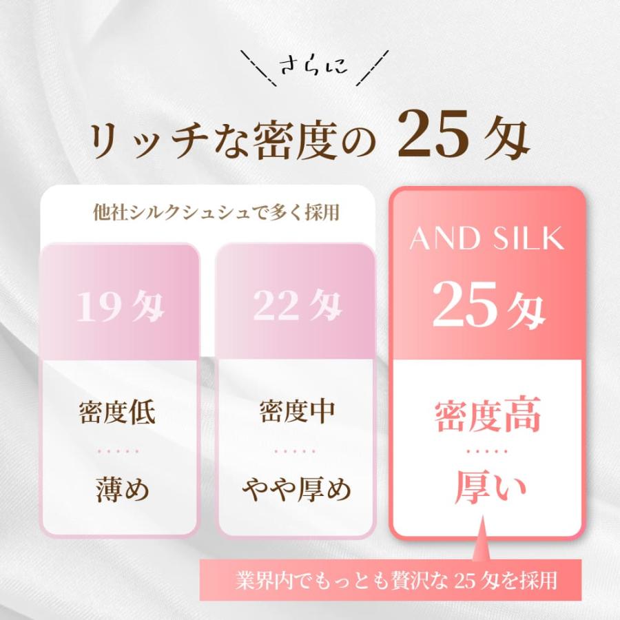 シルク シュシュ 6a ボリューム50mm シルク100% 6A 25匁 大人っ