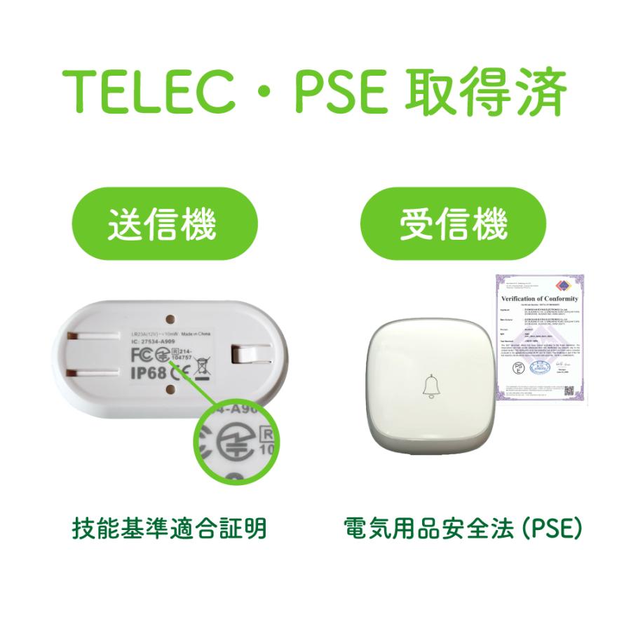 ナースコール 呼び出しベル 介護 家庭用 ワイヤレスコール 防水 ボタン