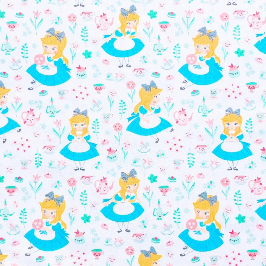 10cm単位 幅約111cm 不思議の国のアリス 生地 ディズニー おしゃれ  