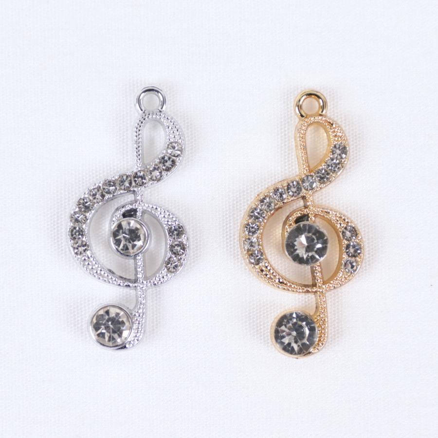 完売終了】ビジュー ト音記号 アクセサリーパーツ ハンドメイド パーツ