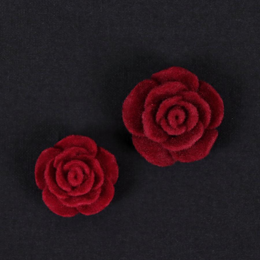 完売終了】パーツ フロッキー加工 薔薇 アクセサリーパーツ
