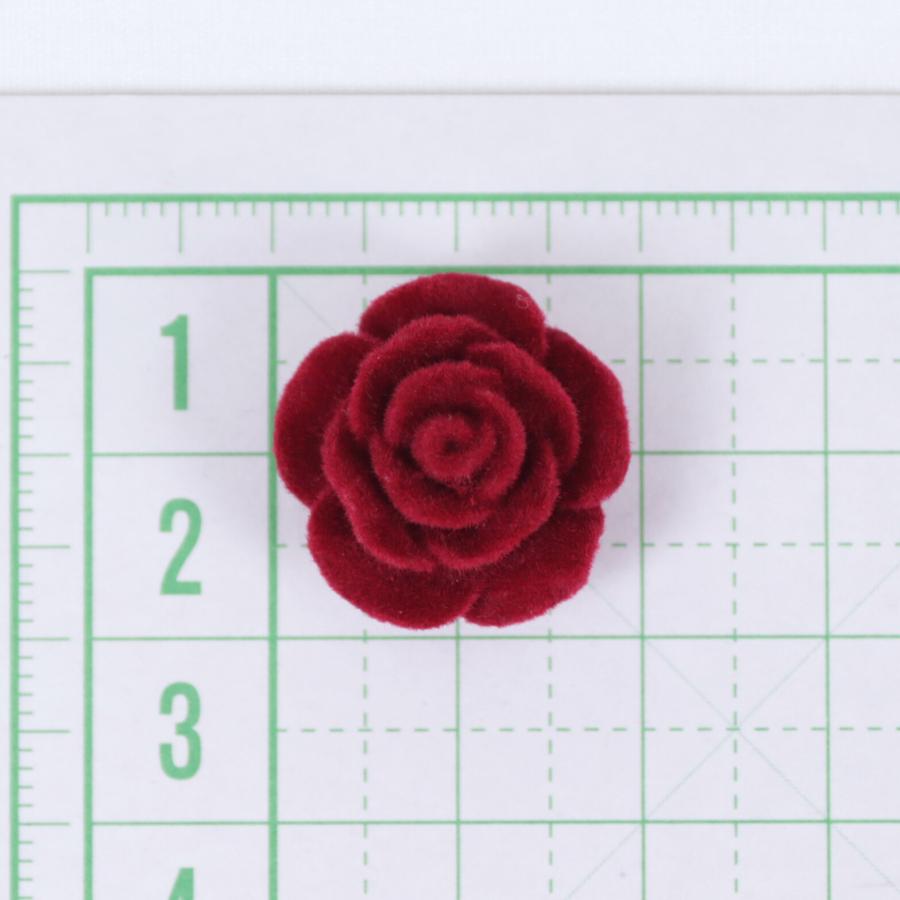 完売終了】パーツ フロッキー加工 薔薇 アクセサリーパーツ