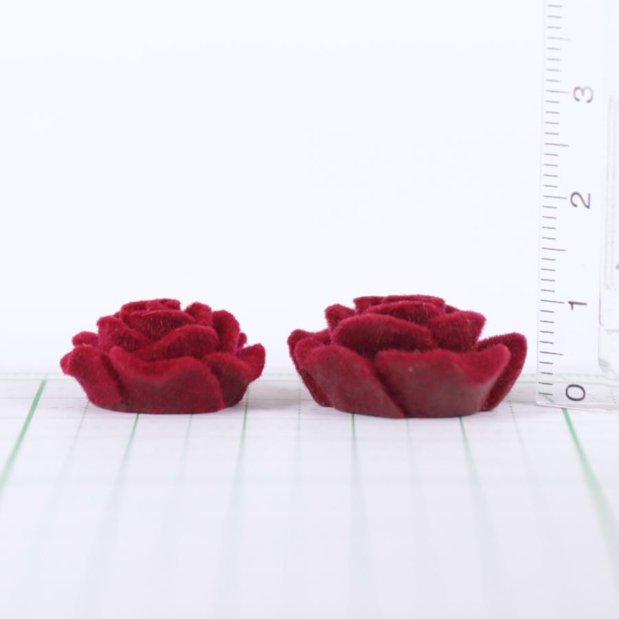 完売終了】パーツ フロッキー加工 薔薇 アクセサリーパーツ