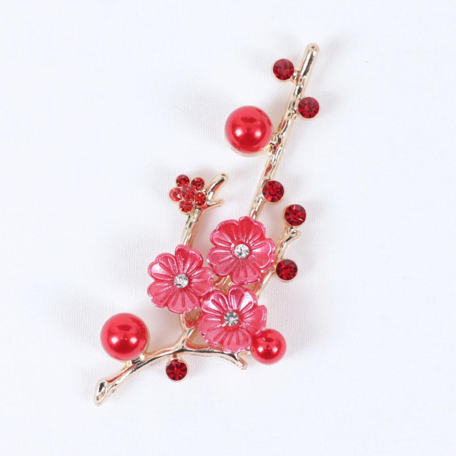 ハンドメイド梅 完売終了】パーツ 梅の花 枝 金属 ビジュー イミテーション