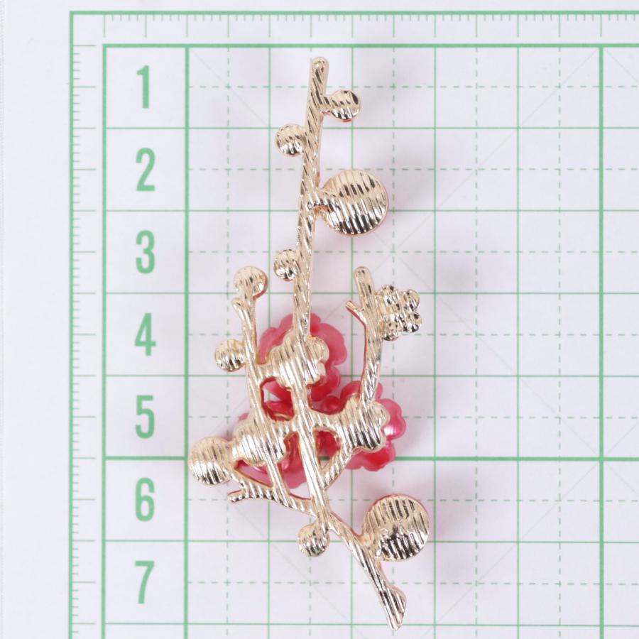 ハンドメイド梅 完売終了】パーツ 梅の花 枝 金属 ビジュー イミテーション