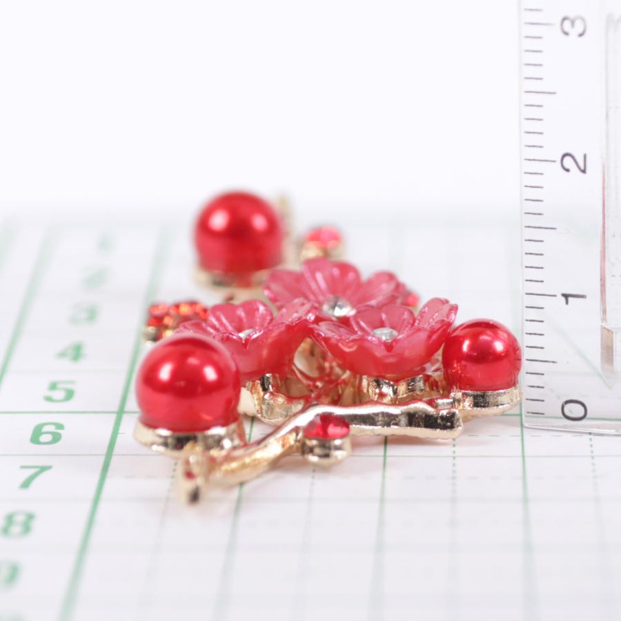 完売終了】パーツ 梅の花 枝 金属 ビジュー イミテーション