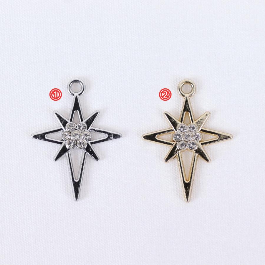 完売終了】チャーム キラキラ星2 ゴールド シルバー アクセサリー