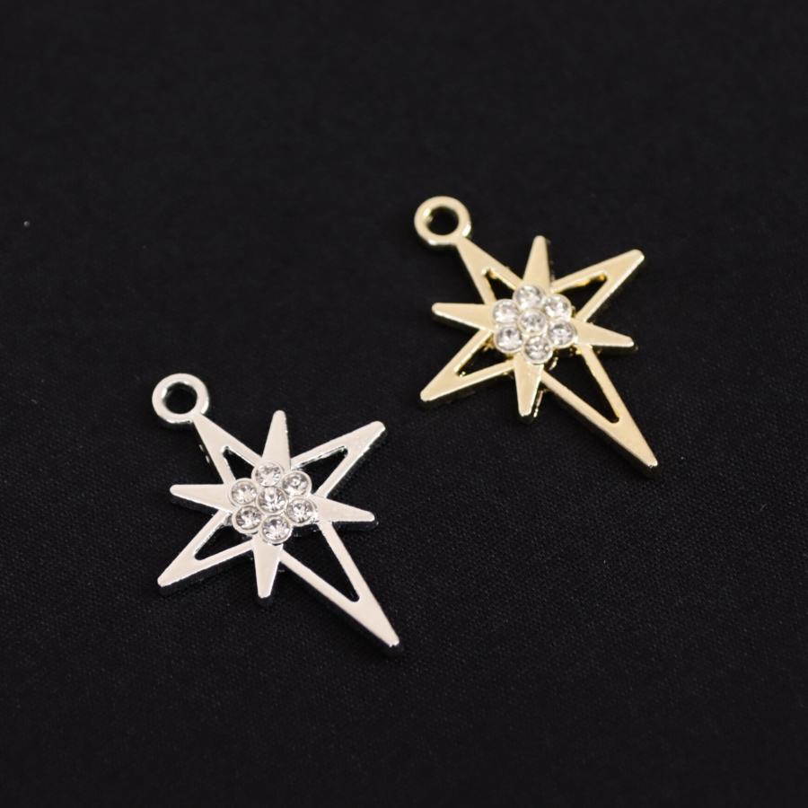 完売終了】チャーム キラキラ星2 ゴールド シルバー アクセサリー