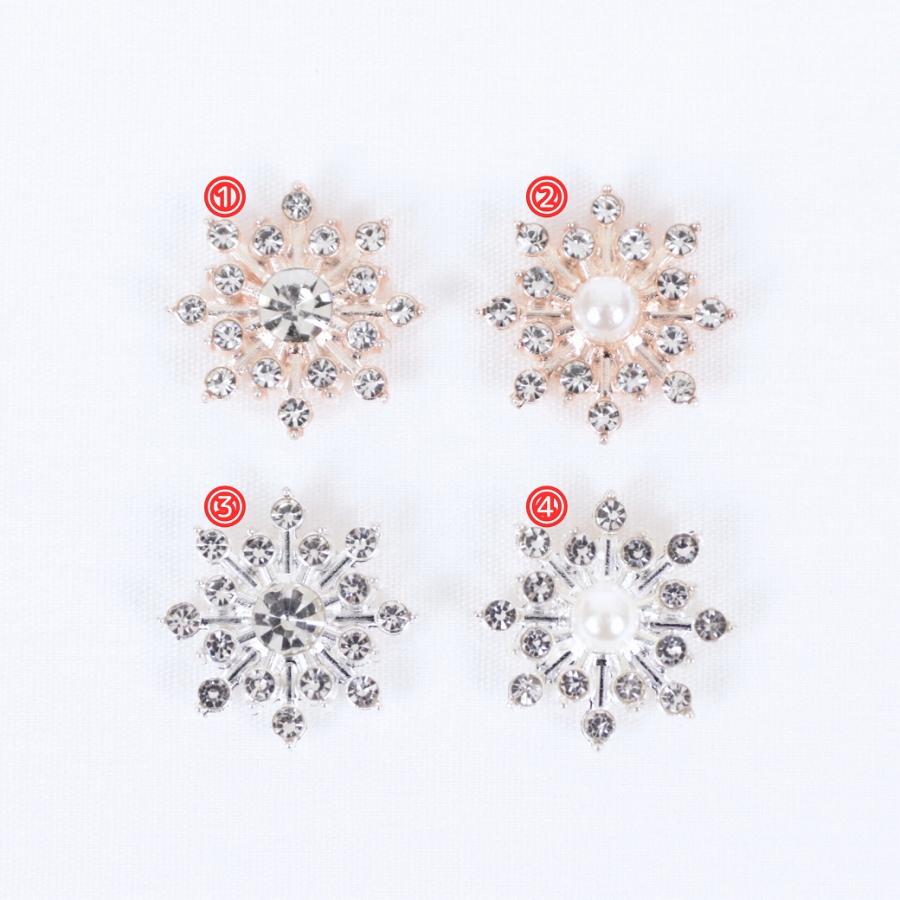 完売終了】パーツ 雪の結晶 シルバー パール アクセサリー パーツ
