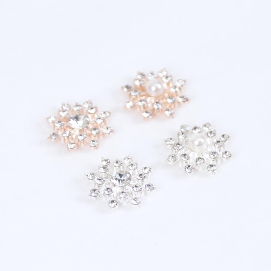 完売終了】パーツ 雪の結晶 シルバー パール アクセサリー パーツ