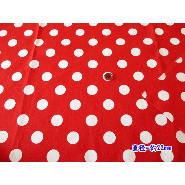 生地 50cm単位 ブロード 2.2cm ミニードット(レッド) 88190-3-10 生地 50cm単位 ブロード 2.2cm ミニードット(レッド) 88190-3-10