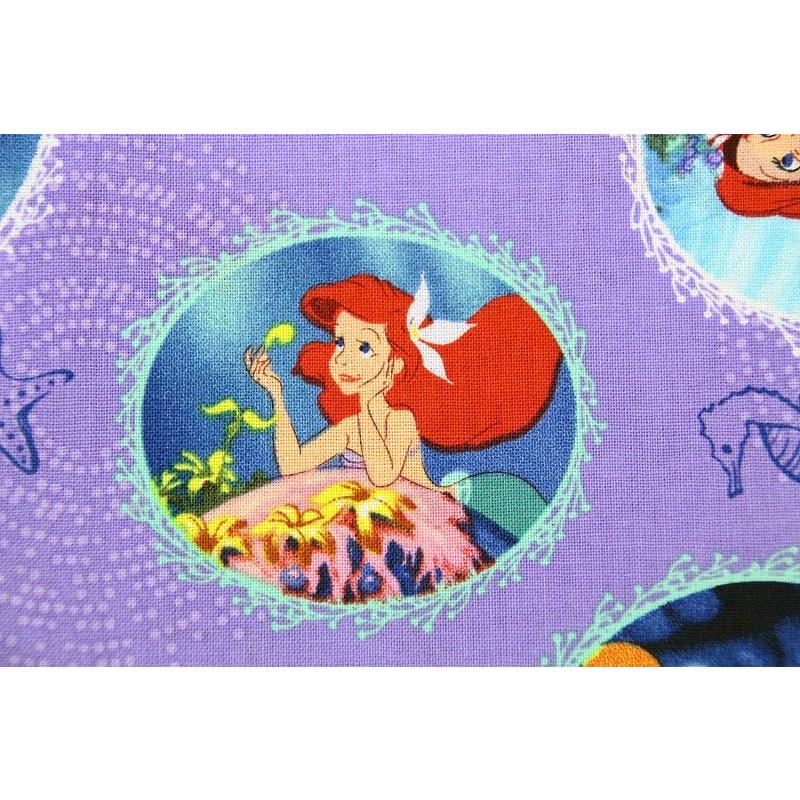 50cm単位 ディズニー アリエル Fairy Tale Ending 紫 Spr64426 8580715 生地 布 キャラクター Usaコットン 直輸入 正規ライセンス品 12303446 Fabric House Iseki 通販 Yahoo ショッピング