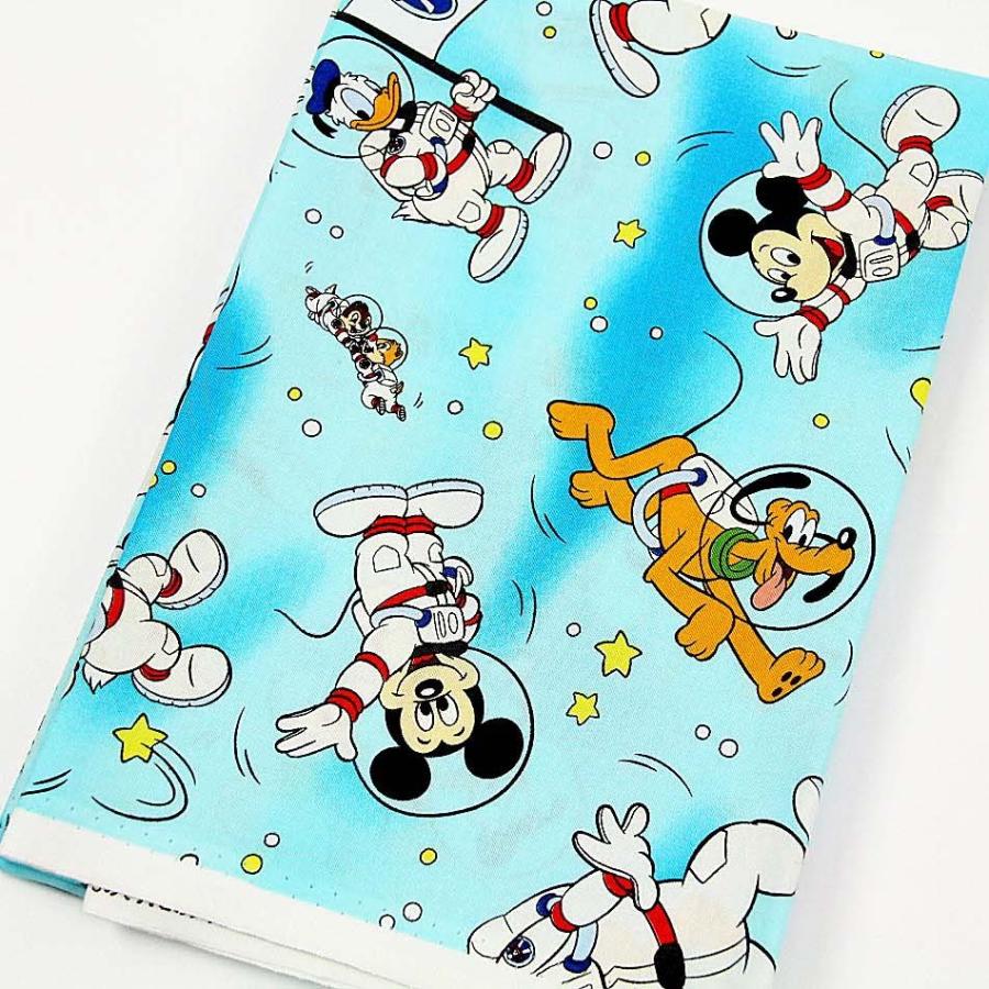 キャラクターハギレ10 Off 生地 ハギレ 90cm 1m キャラクター シーチング ミッキーマウス 宇宙飛行士 ブルー 7377 B 布 ディズニー ミッキー ドナルド Fabric House Iseki 通販 Yahoo ショッピング