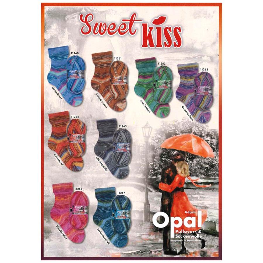 完売終了】1玉単位 Opal毛糸 sweetkiss 4-fach 中細タイプ スイート
