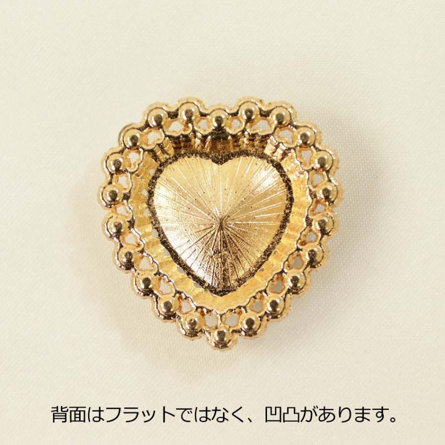 完売終了】ビジューチャーム ハート パールとストーン アクセサリー