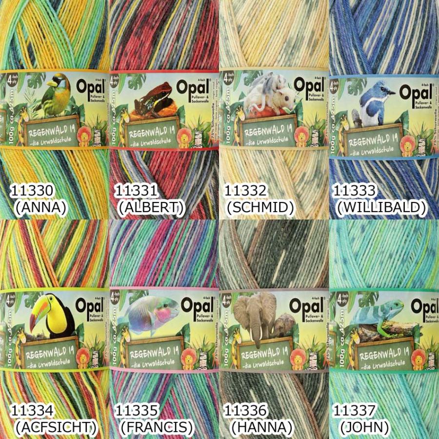 完売終了】1玉単位 Opal毛糸 Regenwald 19 4-fach 中細タイプ レーゲン