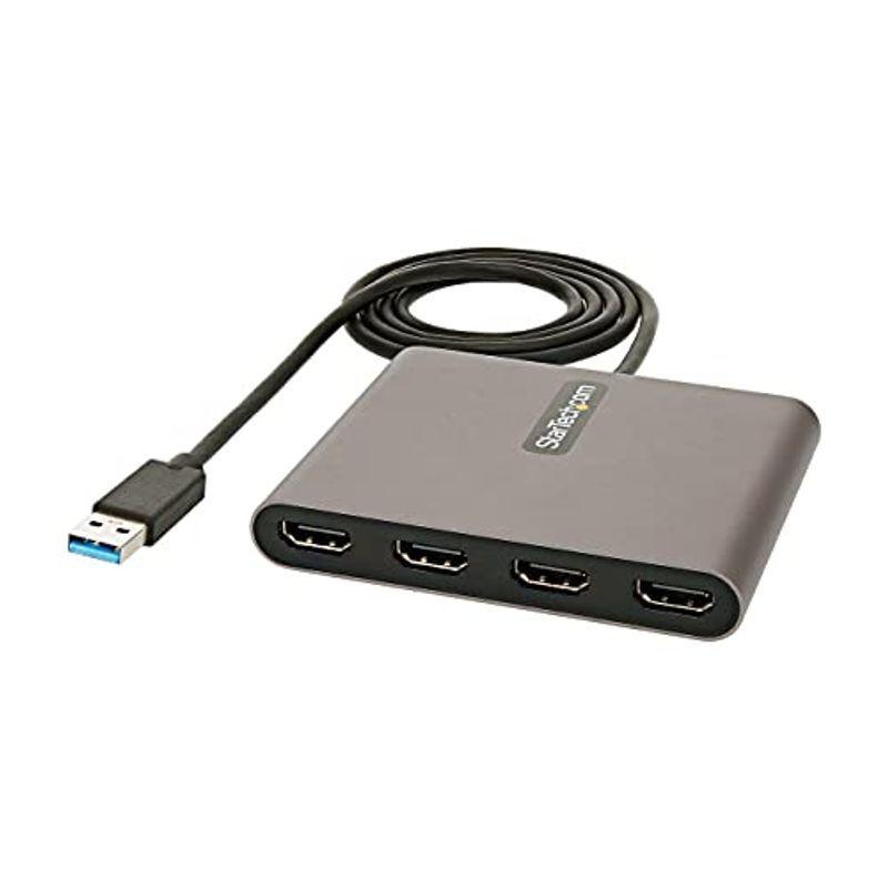 USB 3.0接続クアッドHDMIディスプレイ変換アダプタ USB HDMI 4出力コンバータ 1080p