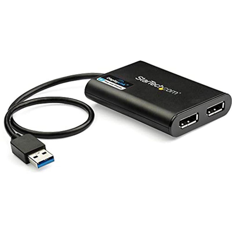 StarTech.com USB 3.0 - デュアルDisplayPortアダプタ 4K/60Hz USB 3.0 (5Gbps) USB