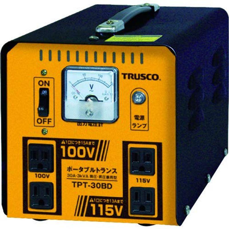 TRUSCO(トラスコ)　ポータブルトランス　30A　3kVA　降圧・昇圧兼用型　TPT-30BD