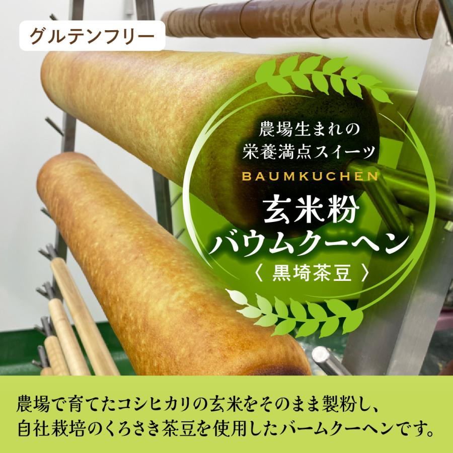 送料無料 青木農場 新潟 グルテンフリー コシヒカリ 玄米粉 バウムクーヘン NIIGATAひかりBAUM3個セット（ソフト・ハード・黒埼茶豆） 化粧箱付 |  | 06