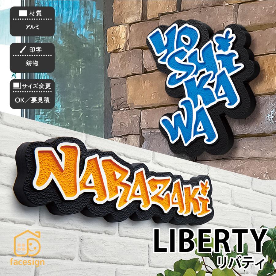 表札 おしゃれ 送料無料 アルミ 戸建 おすすめ ストリート ストリートアート ポップ 福彫 Liberty リバティ Fu003 フェイスサイン 通販 Yahoo ショッピング