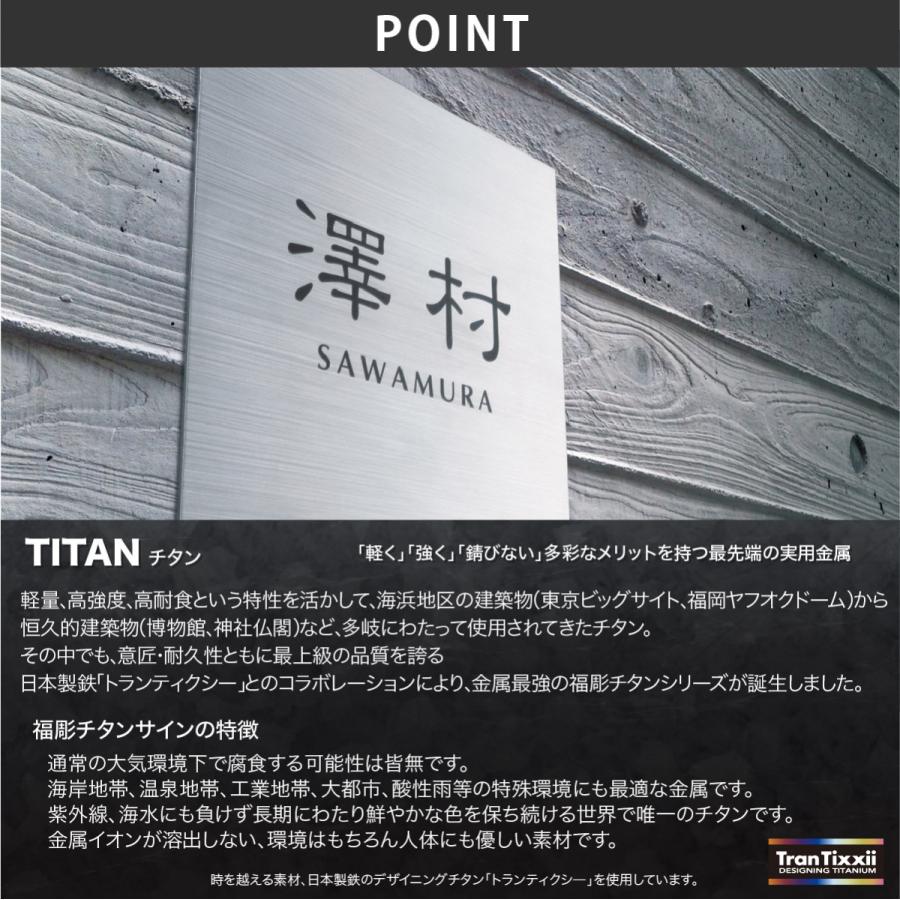 福彫 表札 おしゃれ チタン 戸建 おすすめ シンプル クール モノトーン 福彫 TITAN DRY チタンドライ |  | 04