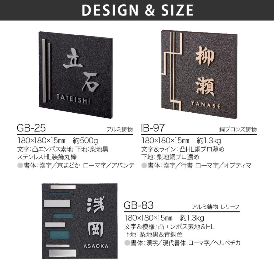 福彫 表札 おしゃれ 送料無料 真鍮 戸建 おすすめ 和風 アンティーク かっこいい 福彫 DESIGN CAST 鋳物 |  | 02