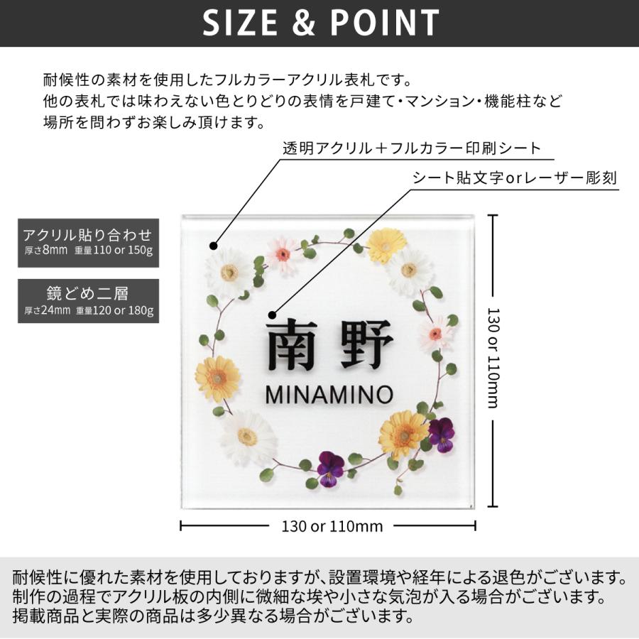 ホームサイン 表札 おしゃれ アクリル 戸建 マンション 北欧 ホームサイン レーザー彫刻 合わせ易い表札 アコルデ 正方形 |  | 05