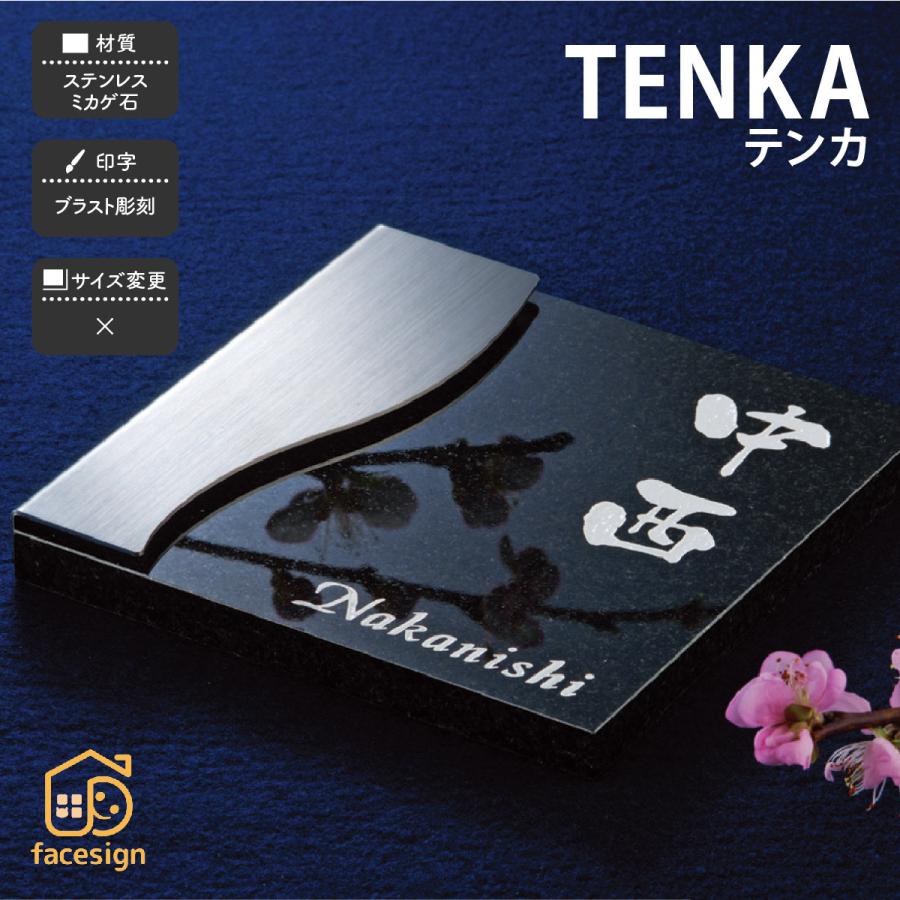 高い素材 表札 おしゃれ 送料無料 ミカゲ石 ステンレス 戸建 モダン 北欧 おすすめ ブラスト彫刻 ホームサイン 新築 立体感のある表札 テンカ 開店祝い Www Thedailyspud Com