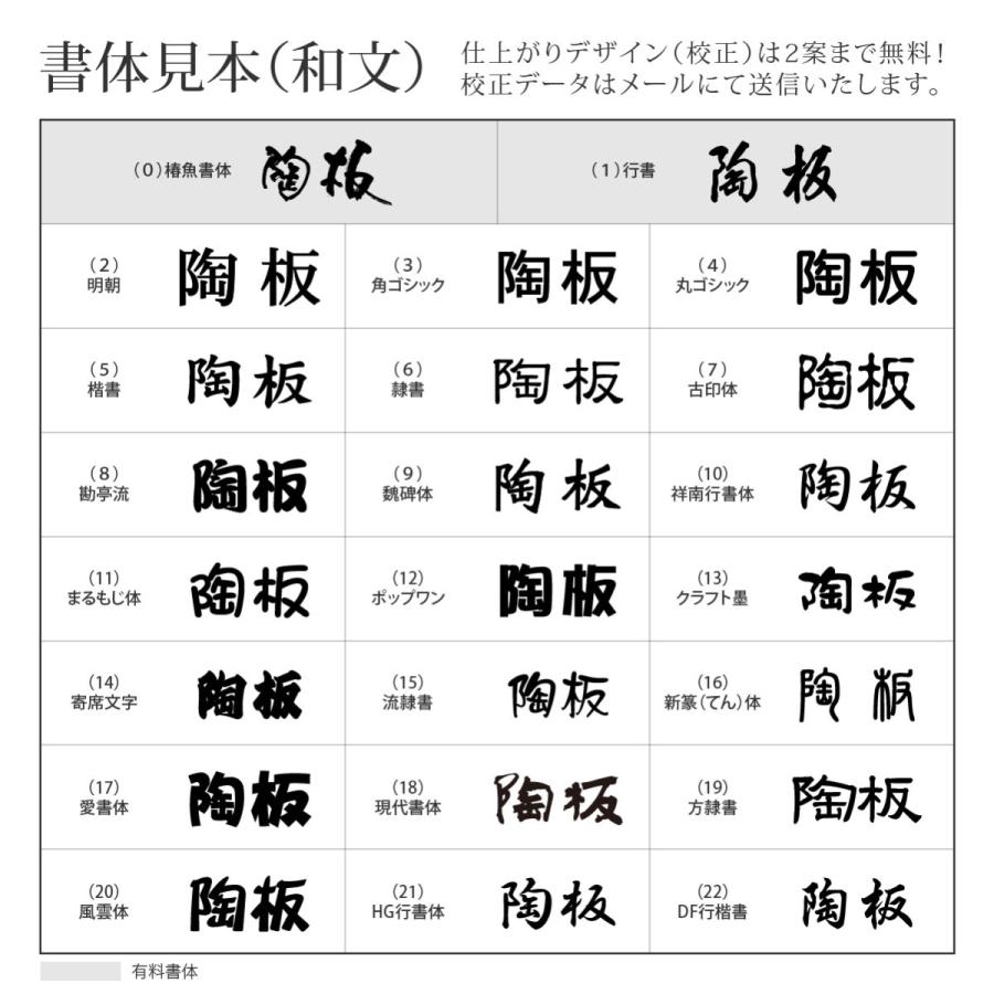 表札 おしゃれ 送料無料 陶器 陶板 戸建 おすすめ シンプル 凸文字 川田美術陶板 K43 ドーム｜facesign｜12