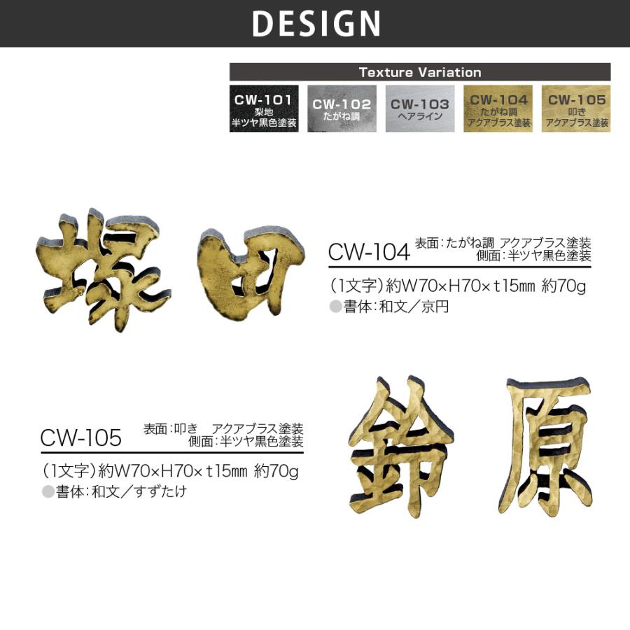 美濃クラフト 表札 おしゃれ アルミ鋳物 外構 エクステリア シンプル 重厚感 厚み 美濃クラフト 鋳物文字 漢字タイプ（１文字あたりの料金） |  | 02