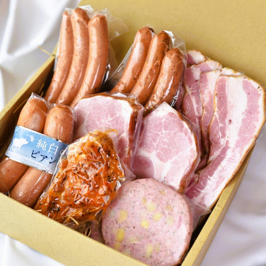 送料無料 新潟の自家製ドイツハムソーセージ専門店 メッツゲライ テラ メインディッシュグリルセット 新潟ベーコン厚切りスライス ザウマーゲン |  | 07