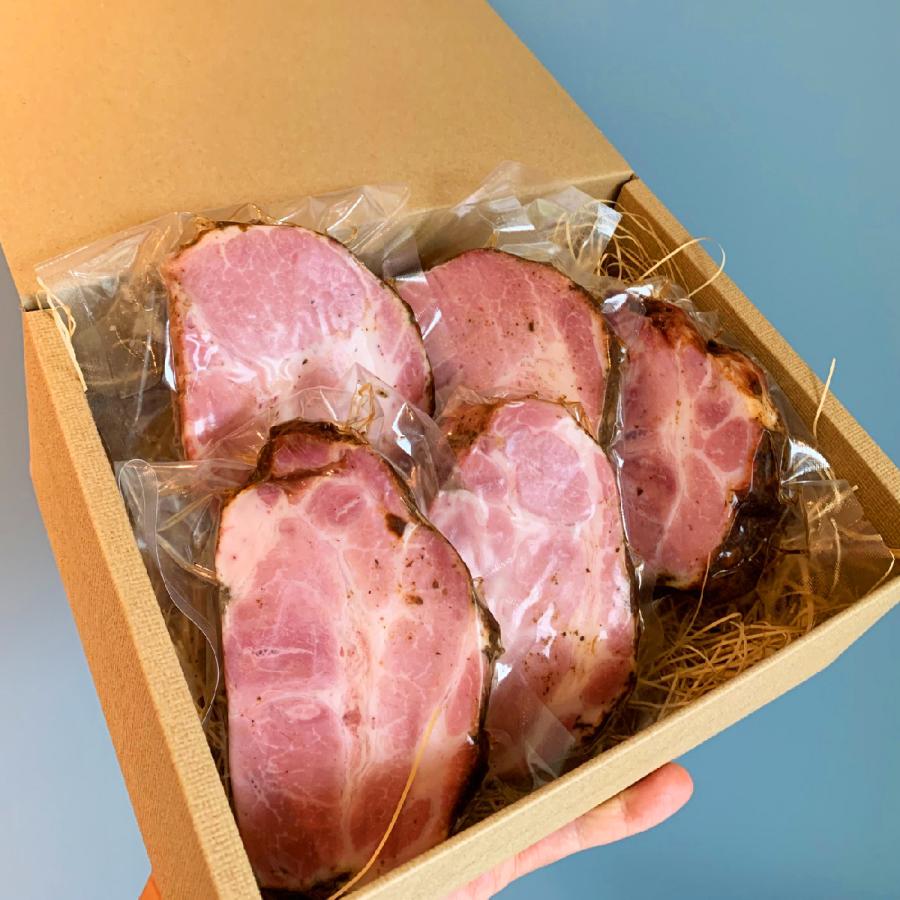 送料無料 新潟の自家製ドイツハムソーセージ専門店 メッツゲライ テラ 新潟ローストポーク　極厚150ｇ5枚　セット 新潟ローストポーク極厚 |  | 02