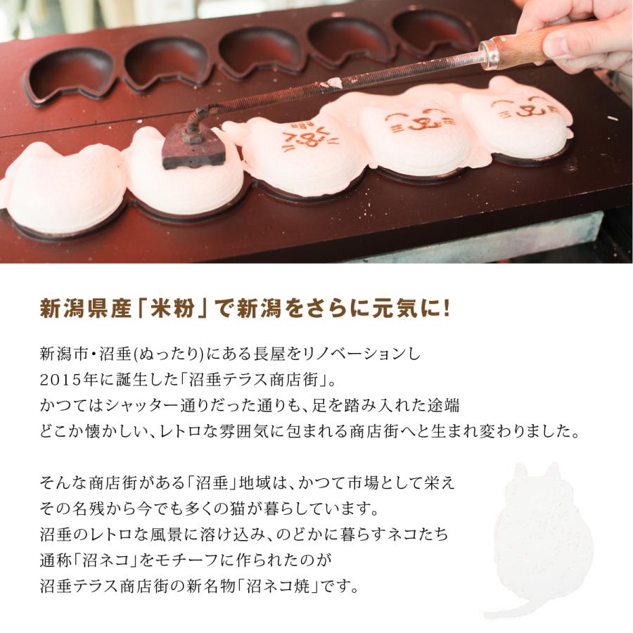 朝の人気TV番組でも紹介！ 新潟県産コシヒカリ米粉使用 もちもちかわいい 沼ネコ焼 選べる8個セット 沼ねこ焼き 和菓子 贈り物 プレゼント |  | 06