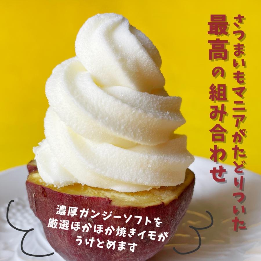 送料無料 マツコの知らない世界でも紹介！ 焼き芋ソフトクリーム イモぽんソフト4個セット ソフトクリーム ガンジー牛乳 新潟県産 さつまいも やきいも |  | 01