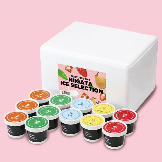 新春初売りセール実施中！送料無料 新潟県 セイヒョー 佐渡藻塩 キャラメル 村上緑茶 越後姫 新潟県産牛乳バニラ ルレクチェ 新潟バラエティアイス 12個セット |  | 06