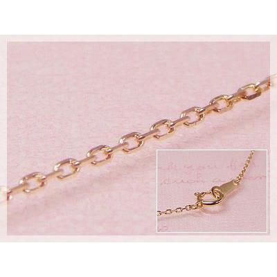 アップル りんご 天然誕生石ペンダント K10ピンクゴールド ピンクトルマリン ネックレスチェーン付き_3