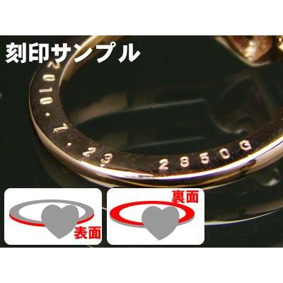 刻印のできるサイズの大きなハートのベビーリングK10ピンクゴールド