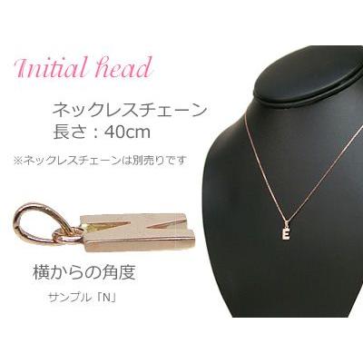 miniイニシャルペンダントヘッド K10ピンクゴールド K ネックレス