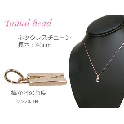 miniイニシャルペンダント K10ピンクゴールド ネックレスチェーン付き |  | 01